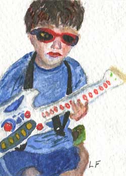 "Little Elvis" by Laurie Farrington, Rockville MD - Watercolor